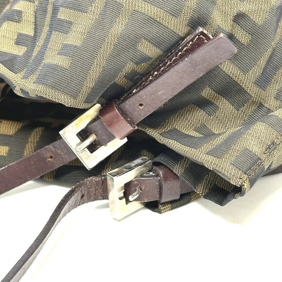 FENDI Zucca pattern Logo Hardware Hand Bag, All-Over Print Shoulder Bag Tote Bag - Picture 8 of 16